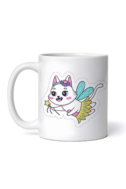 OEM Cană albă personalizată, pisicuță Angel, INOVATIX®. 330ml