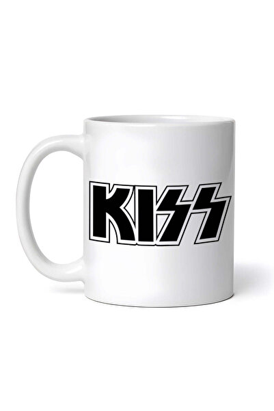 OEM Εξατομικευμένη λευκή κούπα, Kiss rock band 01, INOVATIX®. 330 ml
