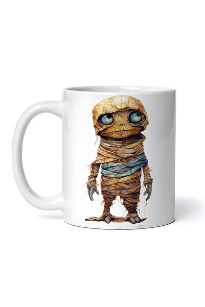 OEM Cană albă personalizată, Mumia Monstrul Gânditor, INOVATIX®. 330ml