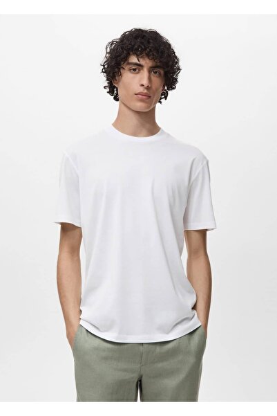 MANGO Man Regular kesim %100 pamuklu tişört