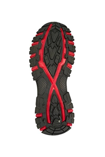 Liger Erkek İçi Yünlü Fermuarlı Su İtici Trekking Outdoor Bot SİYAH-KIRMIZI