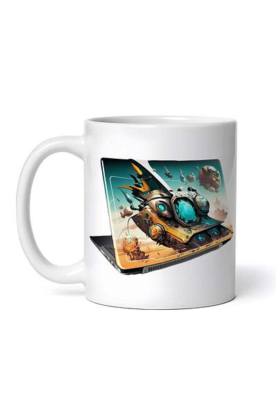 OEM Cană albă personalizată, Laptop de gaming, INOVATIX®. 330ml