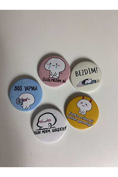 Pearl Teks 5’li Eğlenceli Rozet