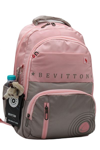 Harmela 34400 Water Resistant Casual Backpack Unisex School Bag Powder-Mink