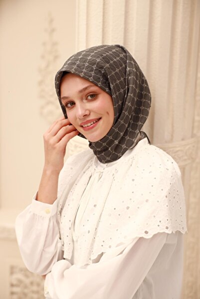 Silk Home Olinda Scarf - 48004 - Anthracite Ecru