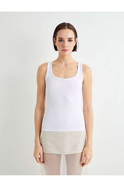 Koton Ribbed Slim Fit Halter Neck Tank Top