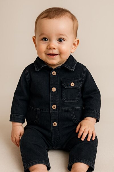Bolly Baby Soft Ultra Flexible Denim Wide Fit Baby Rompers