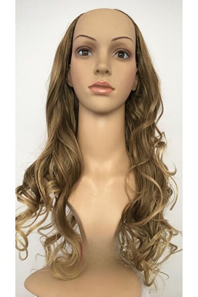 papatya peruk Açık Kumral Dalgalı Uzun Sentetik Peruk