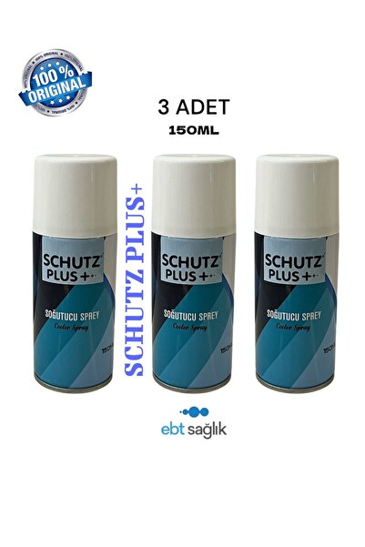 SCHUTZ PLUS SOĞUTUCU SPREY 150 ML 3 ADET ANESTEZİK VE LAZER EPİLASYON İÇİN