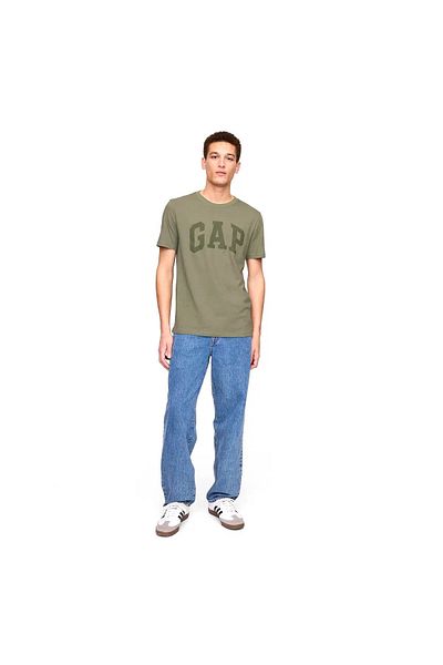 GAP Ανδρικό μπλουζάκι V-everyday Soft Basic Logo Green 856659018