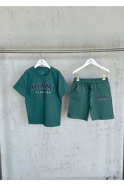 KAPROLLI Unisex Girls Boys Tshirt Shorts Set - 95% Cotton 5% Lycra Printed Patterned Washable Quality Fabric