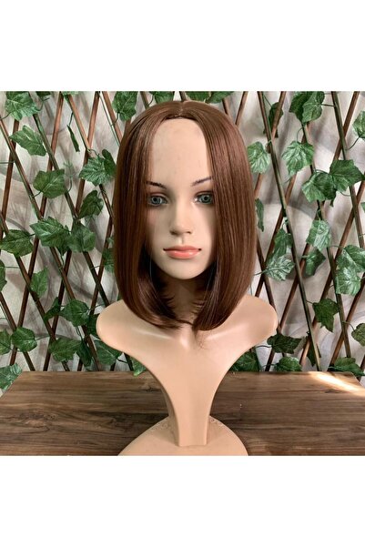 papatya peruk Tarçın Rengi Düz Kısa Sentetik Peruk