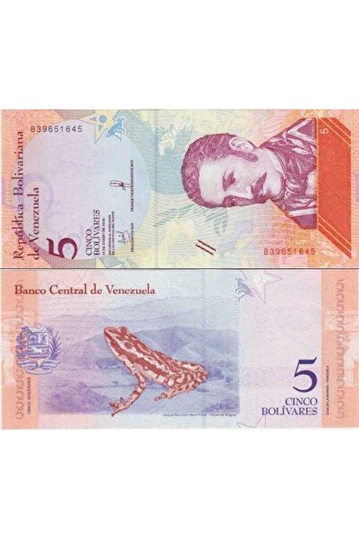 Banknoting VENEZUELA 5 BOLİVAR SOBERANO 15 ŞUBAT 2018 ÇİL.