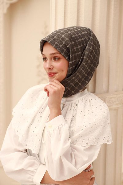 Silk Home Olinda Scarf - 48004 - Anthracite Ecru