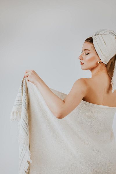 Elaganya Natural Woven Towel for Spa, Hammam, Beach and Daily Use 50X90 70X140