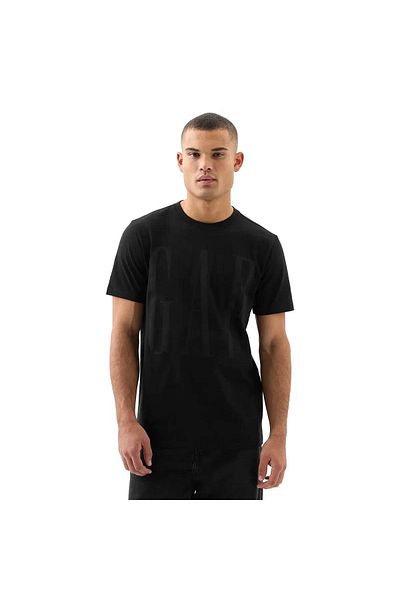 GAP Ανδρικό μπλουζάκι V-everyday Soft Corp Logo Μαύρο 866774000 321632766