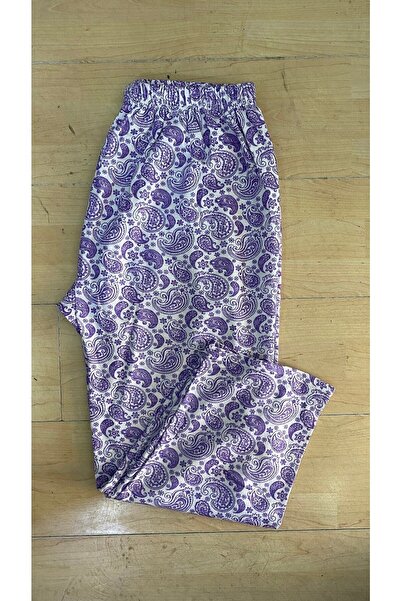 Şendil Büyük Beden Anne Ağlı Içi Pamuklu Tek Alt Pijama