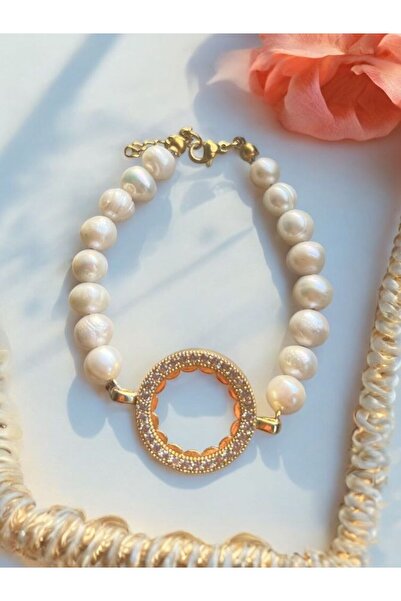 aura garden luxury jewelry AURA GARDEN Gercek Incili Ceyrek Bileklik, Ceyrek ...