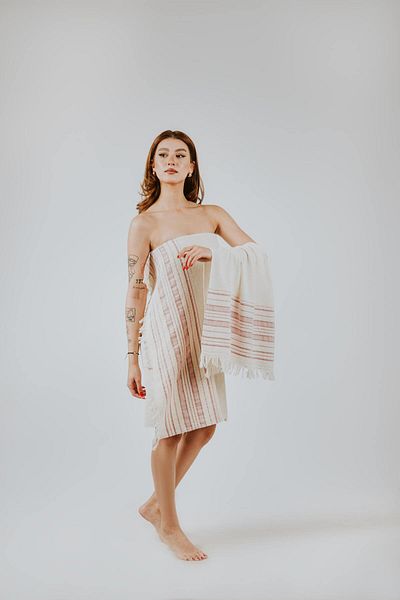 Elaganya Natural Woven Towel for Spa, Hammam, Beach and Daily Use 50X90 70X140
