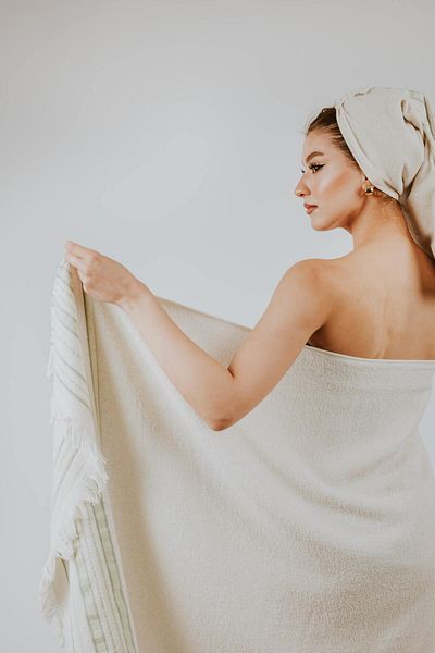Elaganya Natural Woven Towel for Spa, Hammam, Beach and Daily Use 50X90 70X140