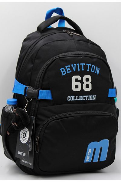 Harmela 34500 Daily School Backpack Unisex School Bag Black-Blue