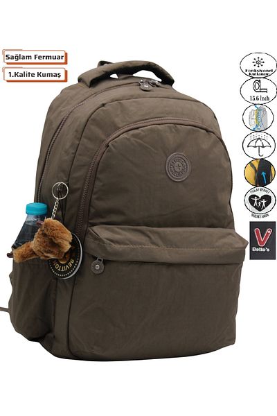 Harmela 2200 School Backpack Water Resistant Unisex Daily & School Bag Mink