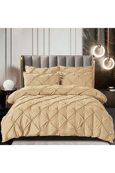 JOJO Double bed linen, Cotton with Pleats, 6 pieces, 230x250cm, Jojo Home
