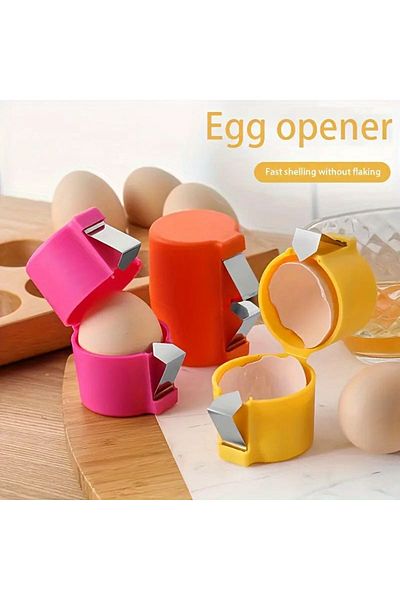Qerhome Practical Eggshell Breaker, Boiled Eggshell Breaker, Egg Yolk Separator