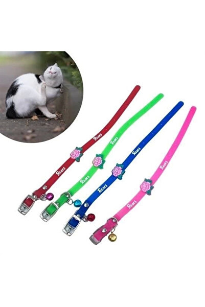 Çıngıraklı Zilli Sevimli Renkli Slikon Kedi Köpek Boyun Tasması