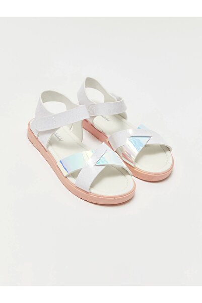 LC Waikiki LCW STEPS Λευκά εμπριμέ κοριτσίστικα σανδάλια