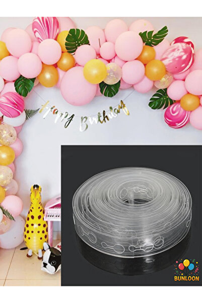 Bunloon Balon Zinciri Aparatı 5 Metre | Parti ve Süsleme İçin Pratik Balon Şeridi