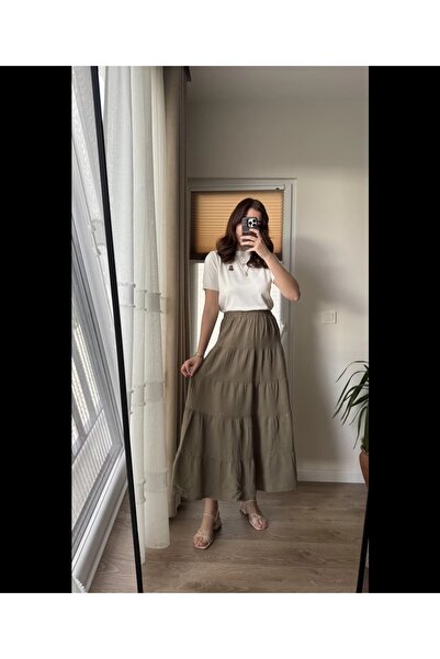 Chef d'atelier Women's Premium Muslin Fabric Lined Long Skirt