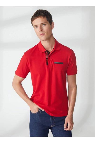 GMG FIRENZE Polo Neck 100% Cotton Slim Fit Men's T-Shirt