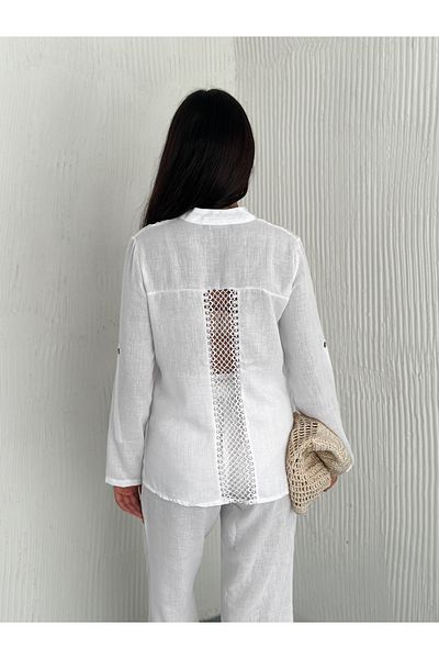 Kashaya Women's Button-Down Shirt and Linen Pantsuit with Loose Legs; a Refreshing and Stylish Choice for Summer