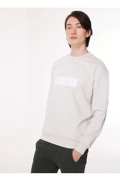 GMG FIRENZE Gmg Fırenze Crew Neck Stone Men's Sweatshirt GU23MFW08014