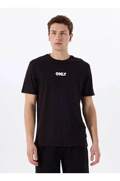 Only & Sons Onspalm Logo Reg Ss Tee Cs Siyah Erkek T-shirt 22034497