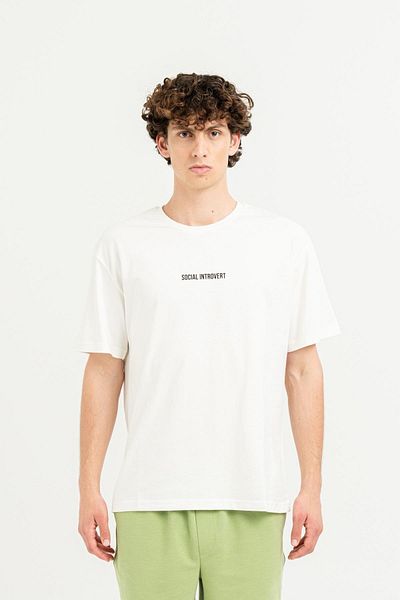 GMG FIRENZE Crew Neck Back Printed 100% Cotton Oversize Men's T-Shirt