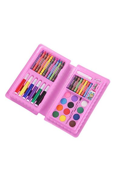 Flippy Set de pictură și desen cu 42 de piese, Flippy, tip penar, model pisicuță, 24,3 x 13 x 3 cm, roz