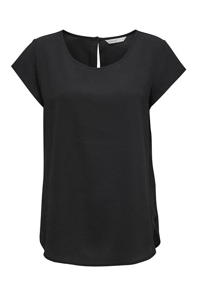 ONLY , Nova Lux Short Sleeved Blouse, Black, 40