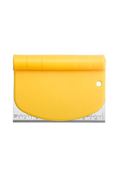 Flippy Dough Cutter 15x10.5 cm Flippy, 2 In 1, Stainless Steel Blade, ABS Handle, Plastic Paddle, Yellow