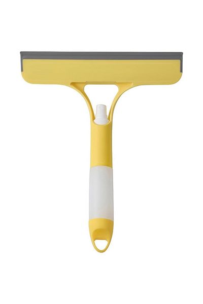 Flippy Racletă de curățare, Flippy, Multifuncțională, Racletă din silicon, Burete, 21.5x25.7 cm, Galben