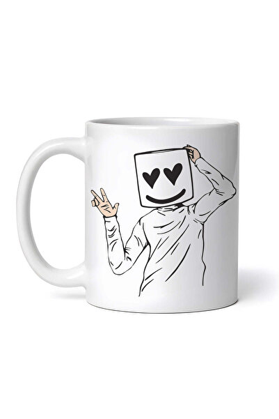 OEM Εξατομικευμένη Λευκή Κούπα, Marshmello Salutes, Inovatix®. 330ml