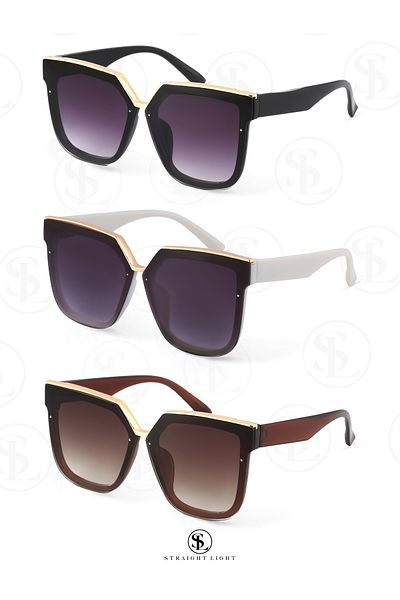Straight Light AVANTAGED Most Trendy Women's 3-PIECE UNISEX SUNGLASSES SET