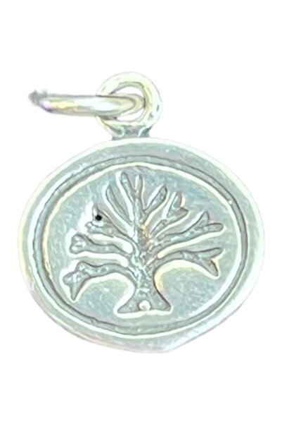 Jolie Silver 925 Silver Pendant Jolie Silver, Coin 'Tree of Life', 18 x 12 mm, 1.6 g