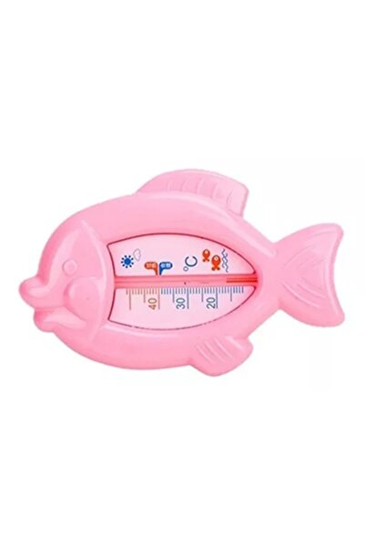 Flippy Floating Bath Thermometer, Fish Model, Waterproof, Pink, 15.5x9.5x2 cm