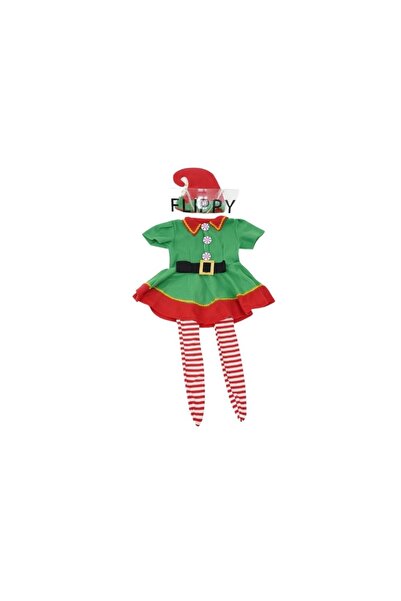 Bibilel Costum Spiridus, Flippy, Fete, 1-3 ani, Verde, Poliester