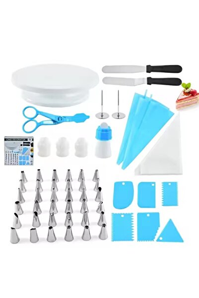 Flippy 55-Piece Cake Decorating Tool Set, Plastic and Stainless Steel, Multicolor