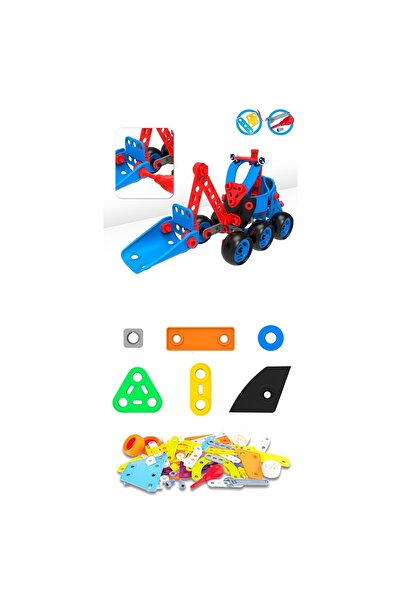 Flippy Set pentru construit masini, Flippy, Educativ si creativ, 134 piese