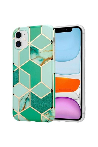 Samsung Protective case for S20 Ultra Soft IMD TPU Marble Geometric Green