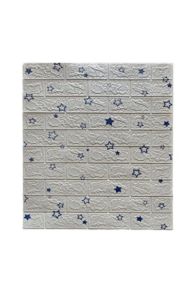 Flippy Set de 10 panouri de tapet autoadeziv, 70 x 77 cm, PVC, stele albastre